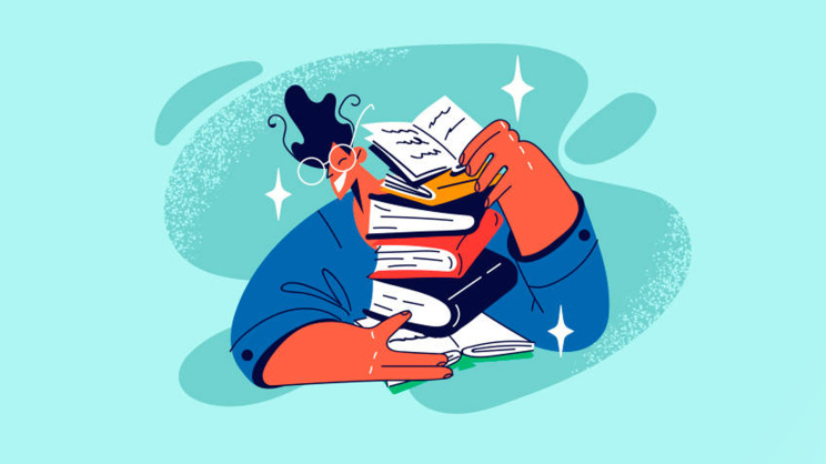 reading books