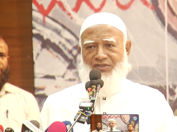  বক্তব্য দিচ্ছেন জামায়াতে ইসলামীর আমির শফিকুর রহমান। ছবি: ভিডিও থেকে নেওয়া