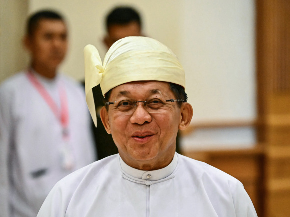 মিয়ানমারের প্রেসিডেন্ট মিন অং হ্লাইং। ছবি: রয়টার্স