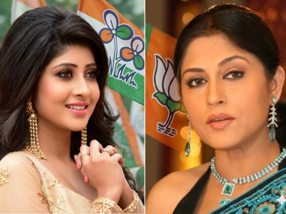 লাভলি মৈত্র (বাঁয়ে) ও রূপা গঙ্গোপাধ্যায় (ডানে)। কোলাজ: জেমিনাই এআই