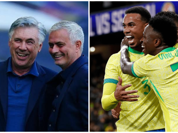 Carlo Ancelotti, Jose Morinoho and Brazil