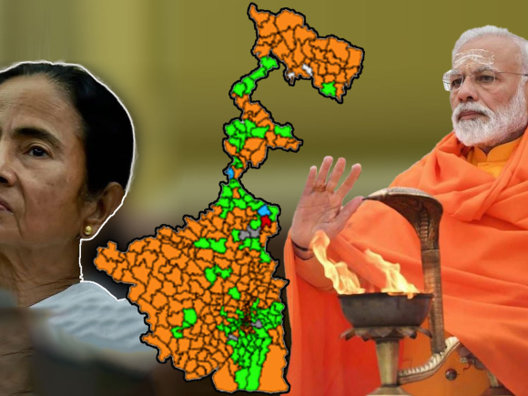 গেরুয়া ঝড়ে উড়ে গেল তৃণমূল: প্রতীকী ছবি