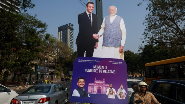 Macron and Modi meeting in Mumbai/AFP