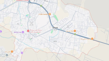 ফার্স প্রদেশের গেরাশ অঞ্চলে ভূমিকম্প আঘাত হানে। ছবি: গুগল ম্যাপস