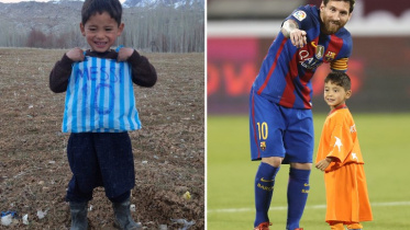messi fan afghan boy