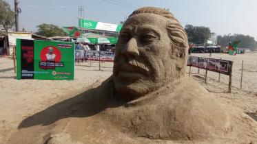 Bangabandhu sand sculpture
