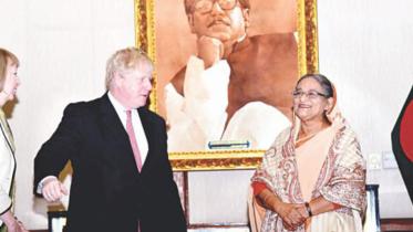 boris johnson and sheikh hasina 