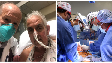 Pig heart transplant