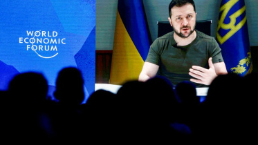 বিশ্ব অর্থনৈতিক ফোরামে ভিডিওর মাধ্যমে বক্তব্য রাখেন জেলেনস্কি