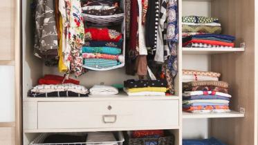 organized wardrobe