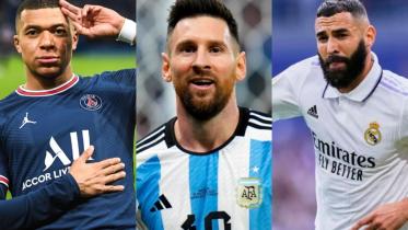 Lionel Messi, Kylian Mbappe & Karim Benzema 