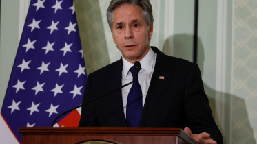 মিশরে বক্তব্য রাখছেন মার্কিন পররাষ্ট্রমন্ত্রী অ্যান্টনি ব্লিঙ্কেন। ফাইল ছবি: রয়টার্স