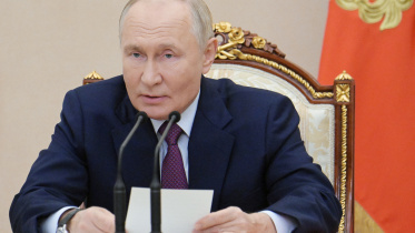 নিরাপত্তা কাউন্সিলের সঙ্গে বৈঠকে ভ্লাদিমির পুতিন। ছবি: রয়টার্স (২৫ সেপ্টেম্বর, ২০২৪)