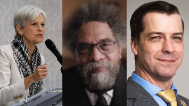 মার্কিন নির্বাচনে তৃতীয় শক্তির প্রতিনিধি জিল স্টেইন, করনেল ওয়েস্ট ও চেইস অলিভার (বাম থেকে ডানে)। কোলাজ ছবি: রয়টার্স
