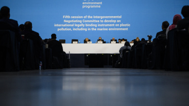 দক্ষিণ কোরিয়ায় প্লাস্টিক দূষণ কমানোর উদ্দেশে আয়োজিত জাতিসংঘের বিশেষ সম্মেলন। ছবি: এএফপি