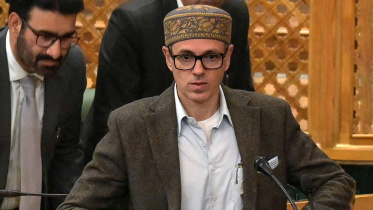 ভারত নিয়ন্ত্রিত জম্মু-কাশ্মীরের মুখ্যমন্ত্রী ওমর আবদুল্লাহ। ফাইল ছবি: এএফপি