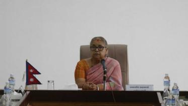 নেপালের অন্তর্বর্তী প্রধানমন্ত্রী সুশীলা কার্কি। ছবি: কাঠমান্ডু পোস্ট/এএনএন 