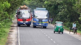 bus in road