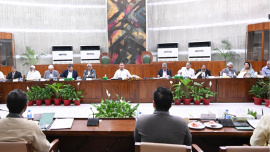 প্রধানমন্ত্রী তারেক রহমানের সভাপতিত্বে মন্ত্রিসভার বৈঠক অনুষ্ঠিত হয়। ছবি: পিএমও