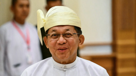 মিয়ানমারের প্রেসিডেন্ট মিন অং হ্লাইং। ছবি: রয়টার্স