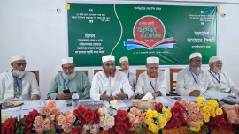 অনুষ্ঠানে বক্তব্য দিচ্ছেন জামায়াতে ইসলামীর সেক্রেটারি জেনারেল মিয়া গোলাম পরওয়ার। ছবি: সংগৃহীত