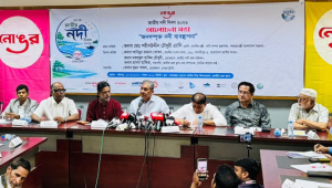 নোঙর আয়োজিত অনুষ্ঠানে কথা বলছেন শহীদউদ্দিন চৌধুরী এ্যানি। ছবি: স্টার