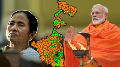 গেরুয়া ঝড়ে উড়ে গেল তৃণমূল: প্রতীকী ছবি