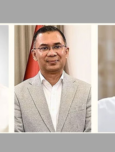 শফিকুর রহমান, তারেক রহমান ও নাহিদ ইসলাম 