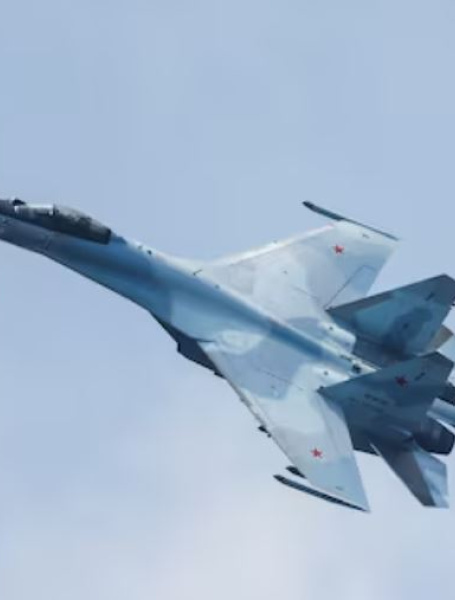 রুশ বিমানবাহিনীর অন্যতম সেরা যুদ্ধবিমান সুখোই এস৩৫এস। ফাইল ছবি: রয়টার্স