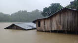 ভারী বর্ষণ ও পাহাড়ি ঢলে বান্দরবানে ভয়াবহ বন্যা পরিস্থিতির সৃষ্টি হয়েছে। ছবি: স্টার
